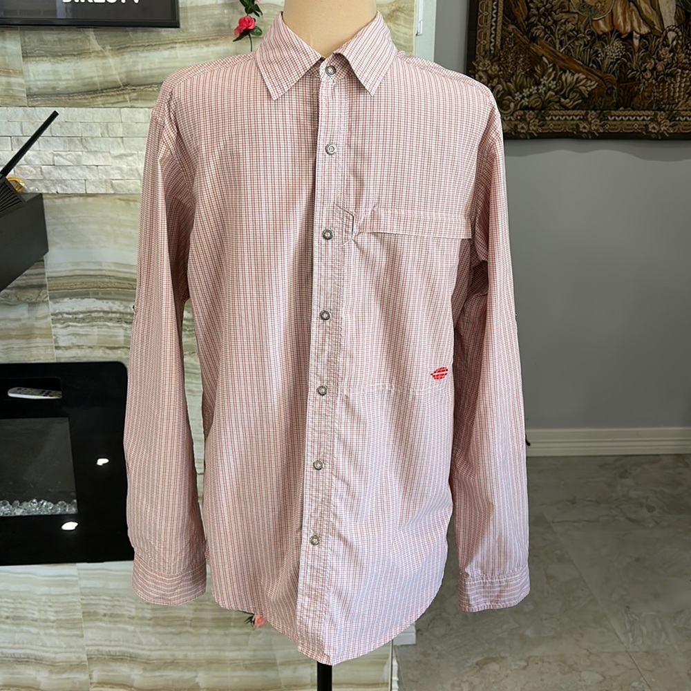 Ex Officio Air Strip Long Sleeve Breathable Button Down Shirt. Size S/P(40M)